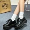 Vielseitige bequeme flache Arbeitseinzelschuhe trendige Mode College-Stil Lolita Schnürschuhe kleine Lederschuhe 2025 Herbst und Sommer neu