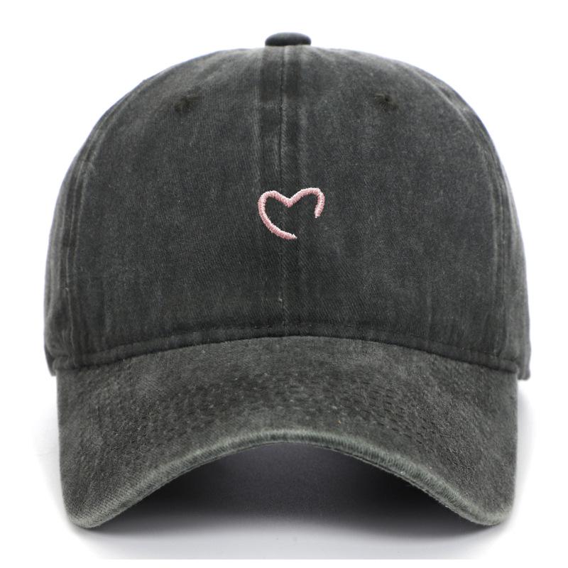 Women's Summer Heart Embroidery Sun Protection Baseball Cap