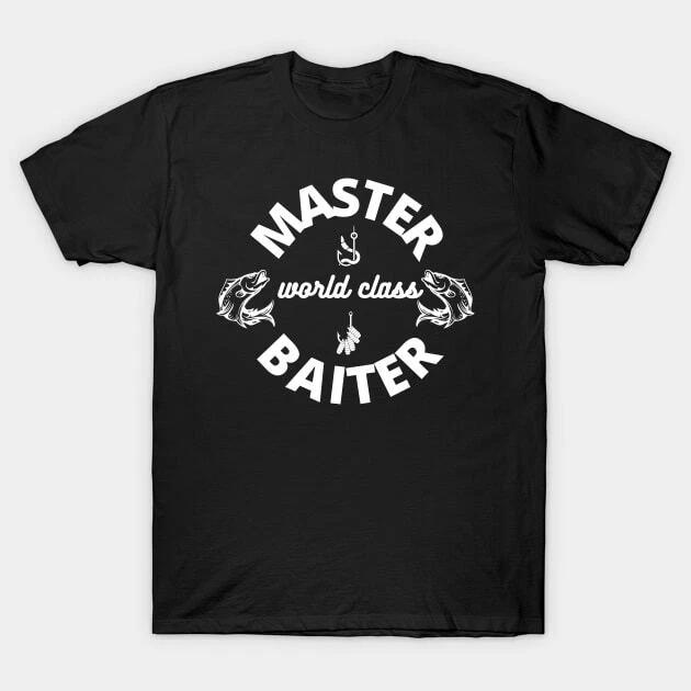 MASTER Baiter World Class Fun Fishing Slogan Made in Australia T-Shirt S