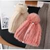 New Children's Mink Hair Hat Thickened Wool Braided Fur Hat Fox Hairball Ear Hat Winter Warm Hat