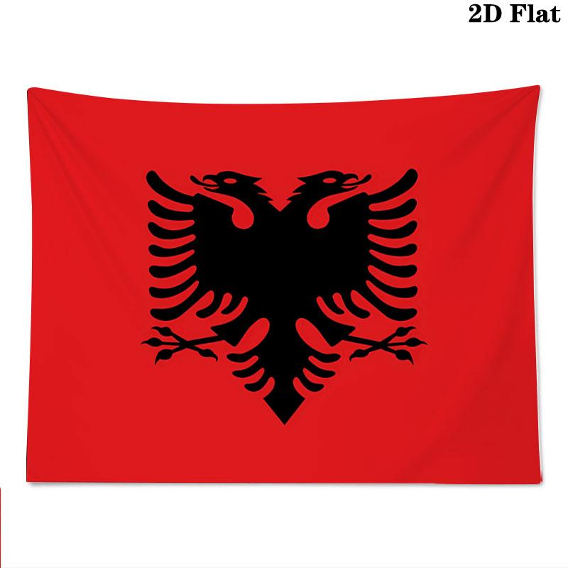 Republic of Albania Wall Tapestry Aesthetic Wall Hanging Printed Fabric Blanket Decorative Tapestries for Bedroom Living Room Home Decor