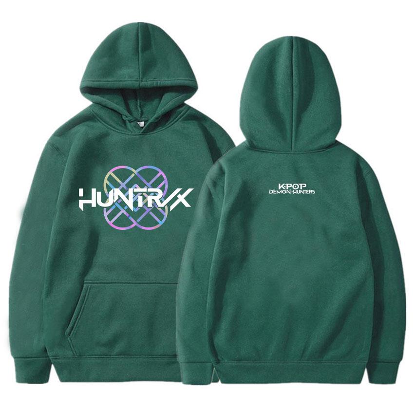 KPop Demon Hunters Huntrix Hettegenser Dame Herre Klær Løs Fleece Filmtrykk 2025 Pullover Grafisk Hettegenser Dame Topp