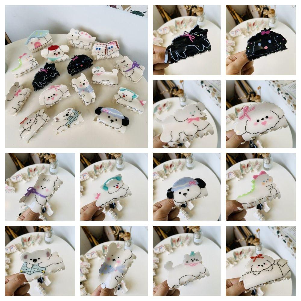 Waterproof Cartoon Animal Shark Clip Sweet Women Hair Accessories Acrylic Hair Claw  Gifts
