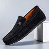 Men's Plus Size Rose Bean Soft Leather Casual Shoes - Red Pointed Toe Summer Trend