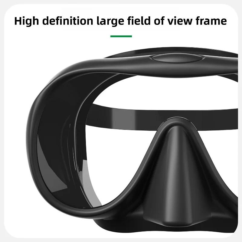 Diving Mask Can Be Configured with Eye Degree Mask Eyeglasses Scuba for Snorkeli with Tempered Glass LensesHD Wide View Antifog