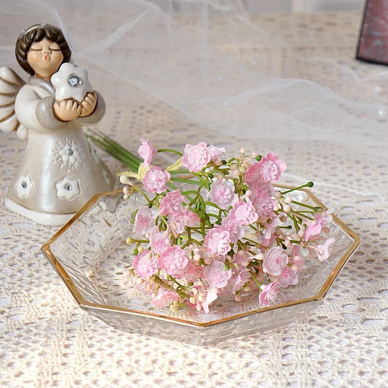42 Heads Handmade Artificial Flower Bouquet Baby s Breath Gypsophila Fake Plant Floral Arrangement for Home Wedding Table Decor 6pcs