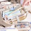 Vintage American Style Magnetic Pen Case With Patterned Fabric For Office And School Use