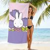 New Cute Rabbit Printed Microfiber Beach Towel Quick Dry Soft Bath Towel For Kids