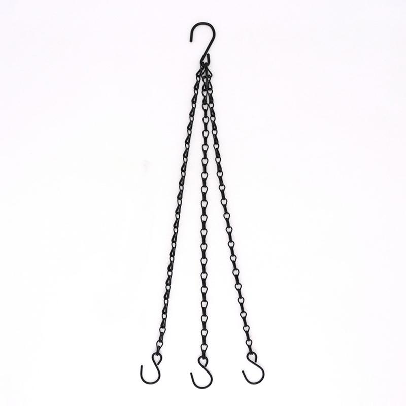 

40 см Подвесная цепь для цветочного горшка с 3 крючками Горшок для посадки горшечных гидропонных растений Домашнее садовое украшение C