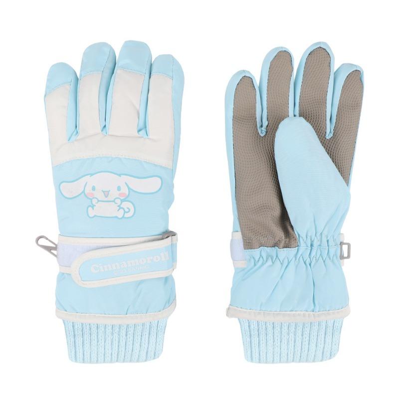 

Зимние детские мультяшные перчатки с пушистыми манжетами, детские лыжные перчатки, теплые утолщенные водонепроницаемые перчатки, мужские