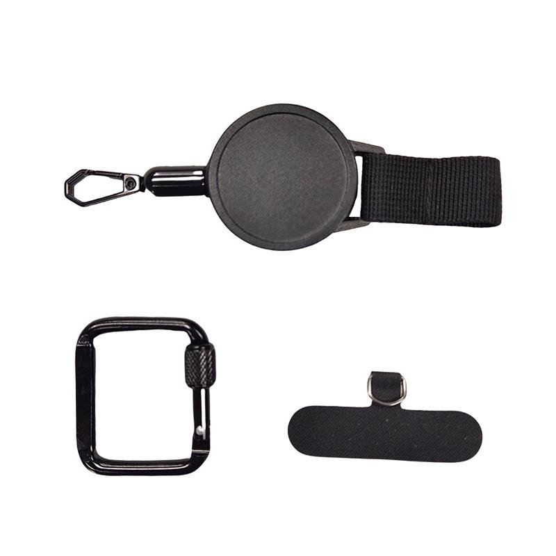 Retractable Anti-Theft Phone Holder Smartphone Safety Lanyard Stra with Carabiner Anti-Drop Harness for Hiking Cycling Climbing