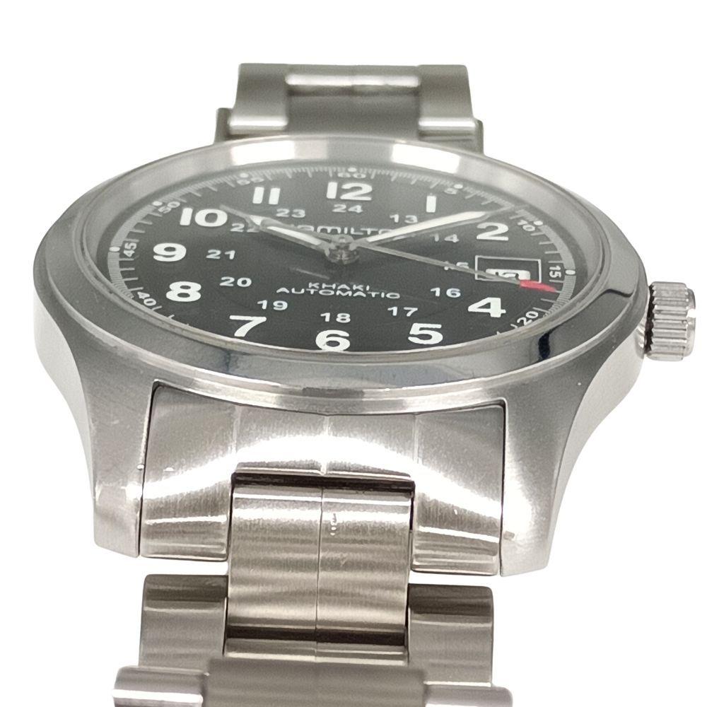 Used HAMILTON H704450 Khaki Field Back Skeleton Automatic Men's Watch Genuine / C1131