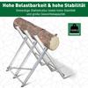 Portable Sawhorse Heavy Duty Steel Adjustable Work Support, Foldable Sawhorse Stand 100 kg Weight Capacity, Silver Tone
