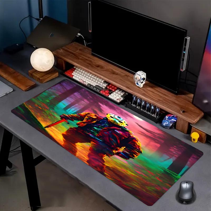 Jason Voorhees Print Mouse Pad, Anti‑Slip Desktop Keyboard Mat, for PC Laptop Gaming Working Daily Use, Cool Festival Birthday Gift