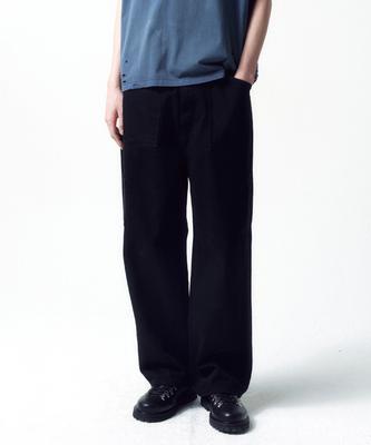INSILENCE Mechanic Denim Pants Black