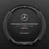 Hot Car Sticker Car Suede Carbon fiber Anti-slip Steering Wheel Cover For Mercedes-Benz A B C E V R-Class C43 CLA GLA GLB GLC GL