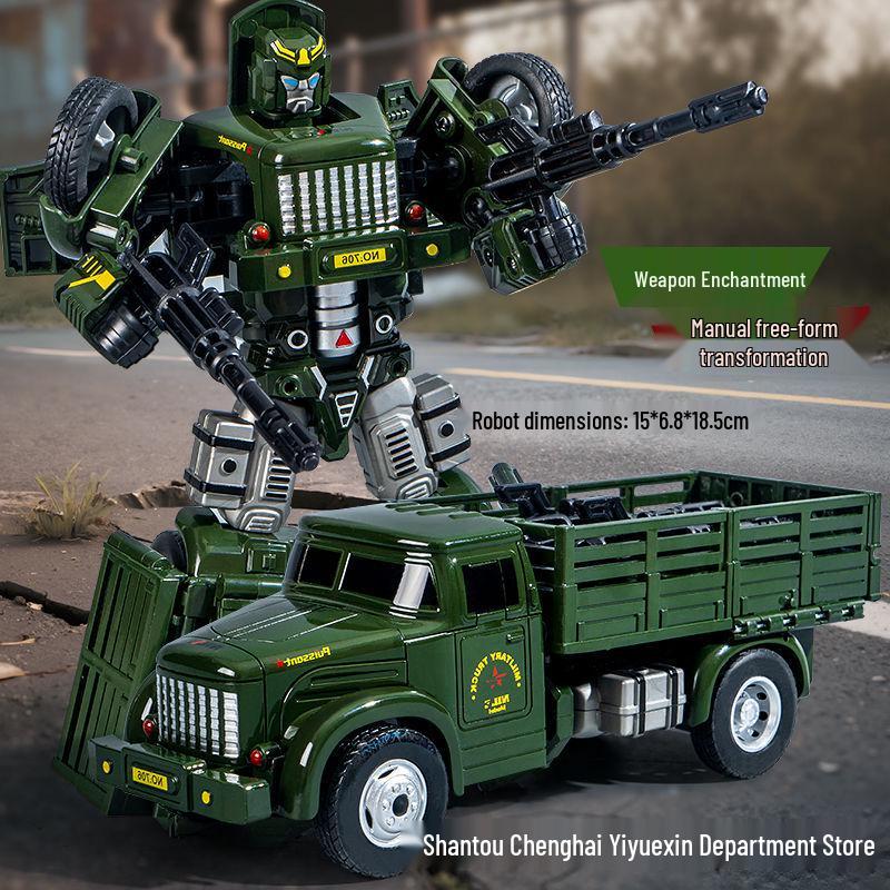 Transforming Robot Truck Toy: Inertial Transporter for Kids