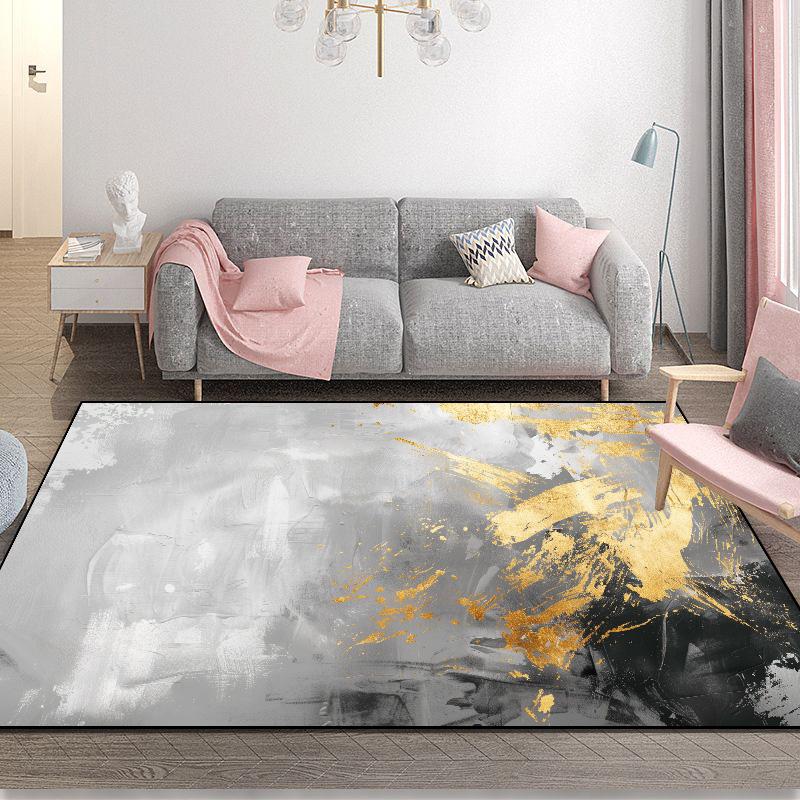 Modern Einfacher Haushaltsmatte Wohnzimmer Abstrakt Bereichsteppich Rutschfest Schlafzimmer Dekoration Teppich Leicht zu Reinigen Kinderteppich 140x200cm