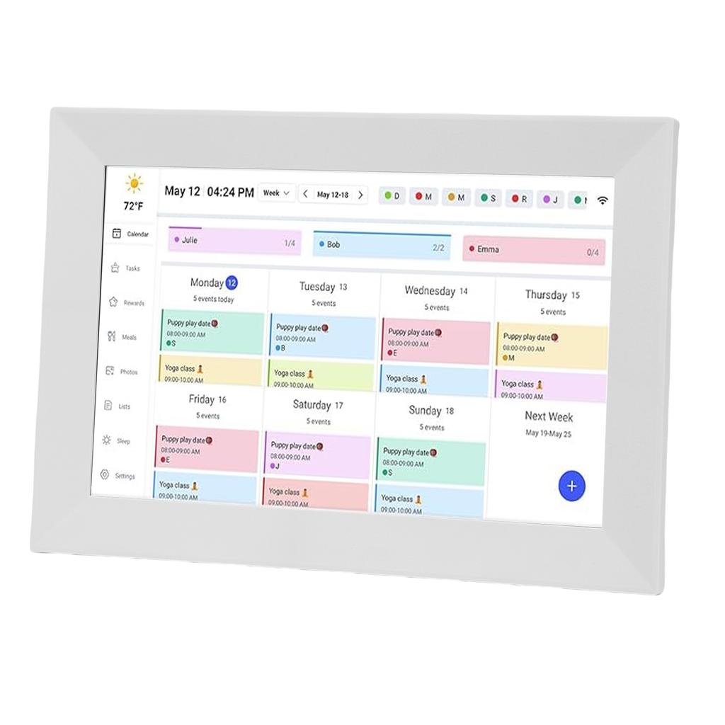 10.1 Inch WiFi Digital Calendar 1080P HD Interactive Touchscreen Wall Planner App Control Support 32GB Storage for