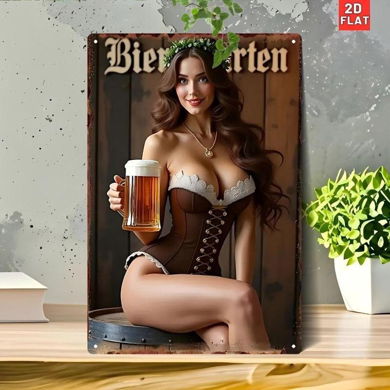 Pin-Up Girl Blechschilder, Garage Werkstatt Metalldekor 20x30cm