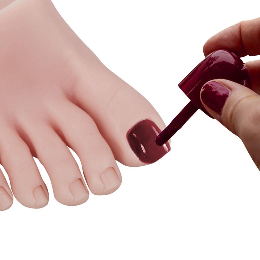 Soft Silicone Nail Art Training Foot Left/Right Fake Foot Model  For Nail Art Training