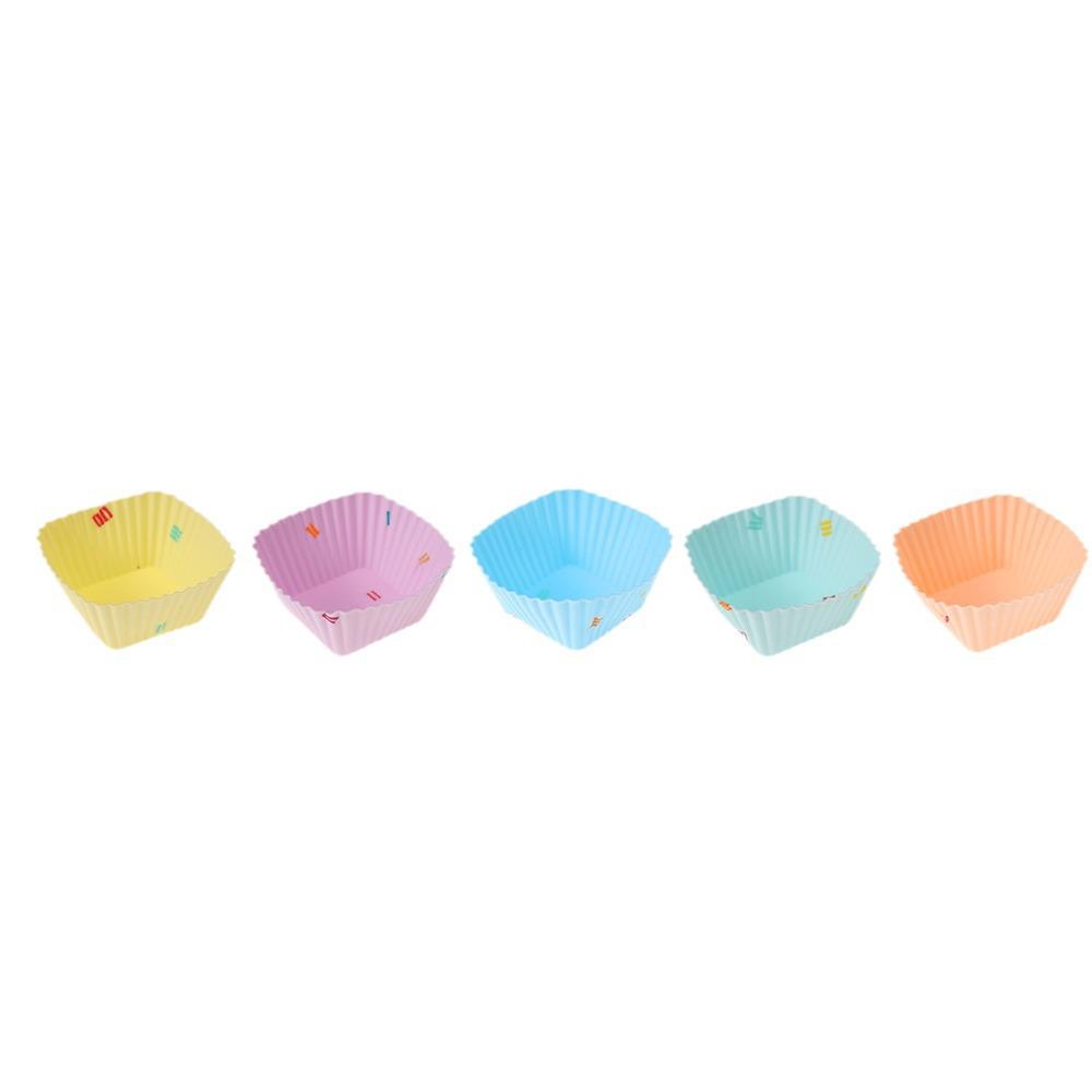 Silicone Candy Sprinkles Muffin & Cake Cups, Triangular Egg Tart Molds, Non-stick Baking Tools