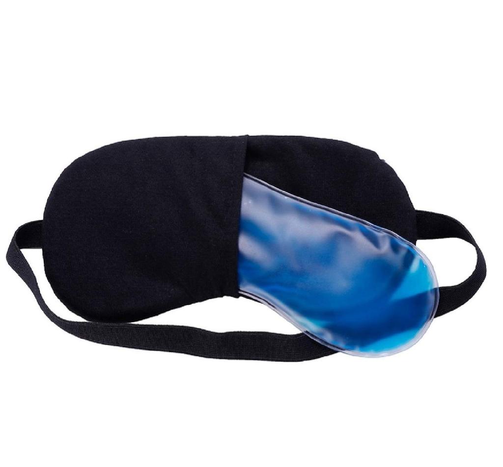 Jenna Polyester Cute Gel Sleeping Eye Shade Mask Cover For Insomnia, Meditation, Puffy Eyes And Dark Circles Puppyeyes Blue