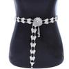 Rhomb Tassel Belly Chain Ethnic Thai Body Jewelry Vintage Hollow Waist Chain  Dance Party