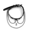 Accessories, Sweet Cool Skull Peach Heart Metal Rivet Clavicle Chain, Harajufeng Cross Pu Necklace
