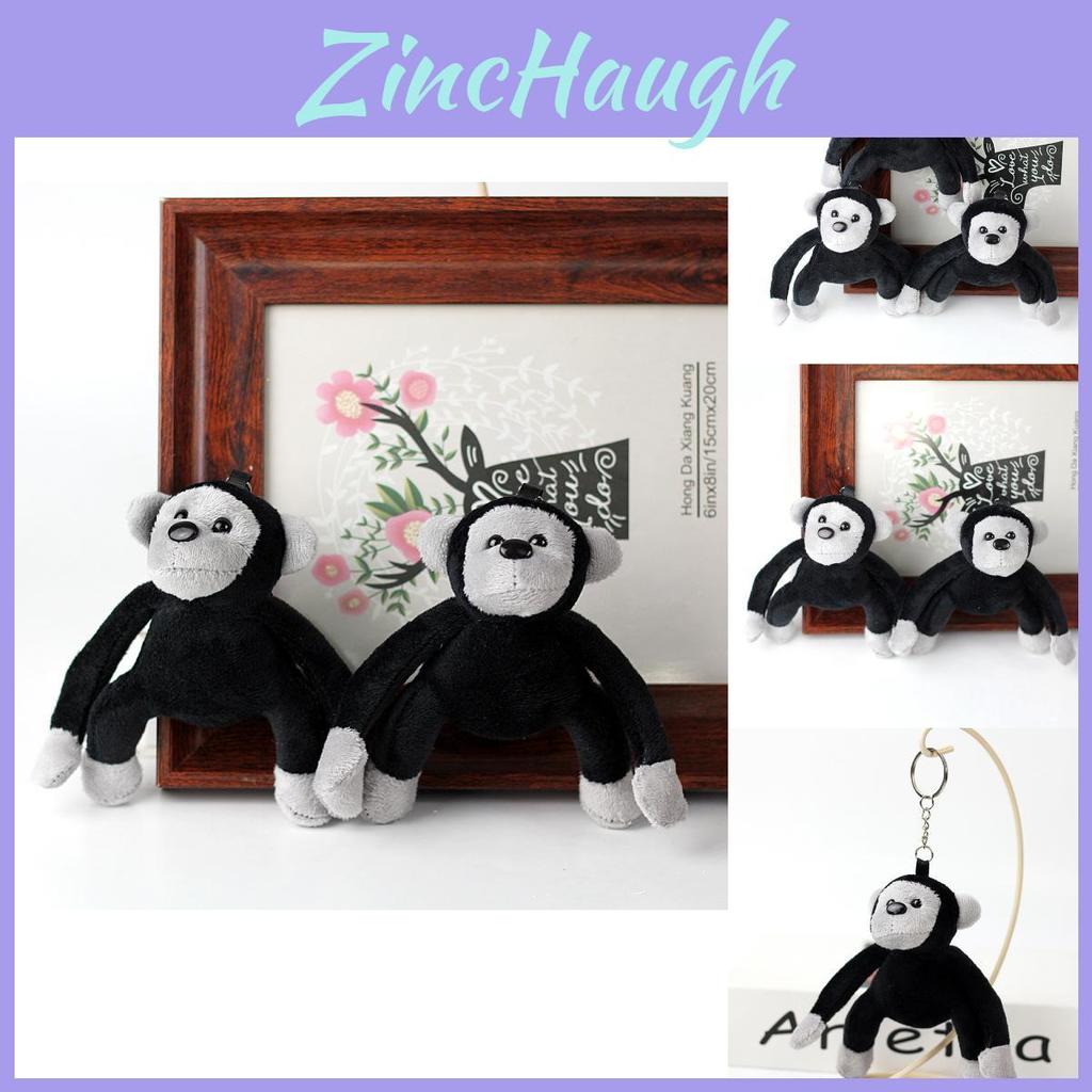 Adorable Small Plush Gorilla Keychain Soft Toy Black Stuffed Animal 12cm