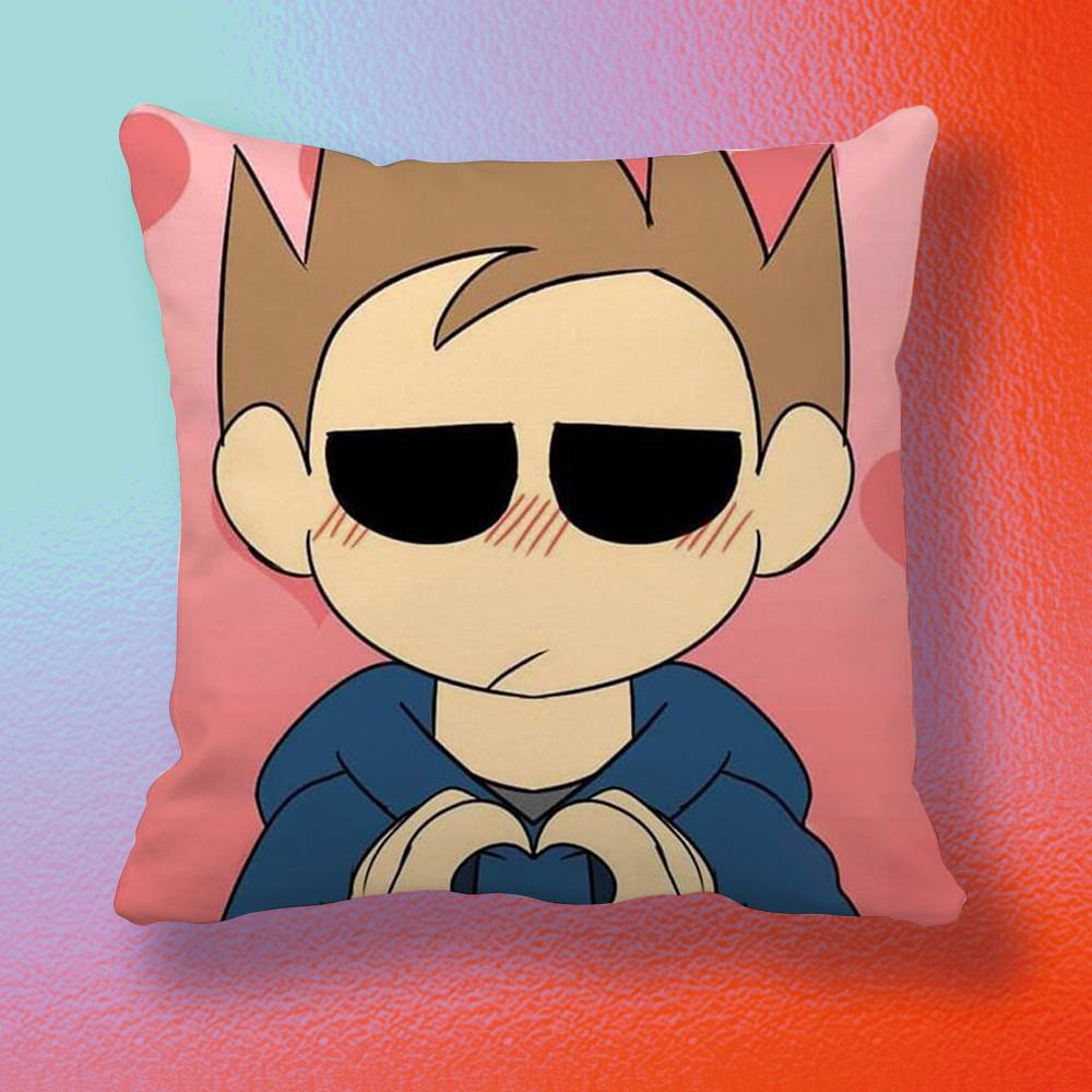 Anime Eddsworld Tom  Pillow cover Soft Microfiber Pillowcase Home Sofa Decor Surprise Decorative printed