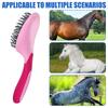 1pcs Horse Mane & Tail Brush Round Shaped Soft Rubber Grip Needle Bristles Stable Cleaning Kit Horse Grooming Brush Random Color