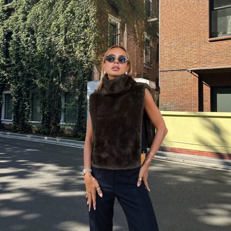 Fashion Faux Fur Vest Women's Jacket