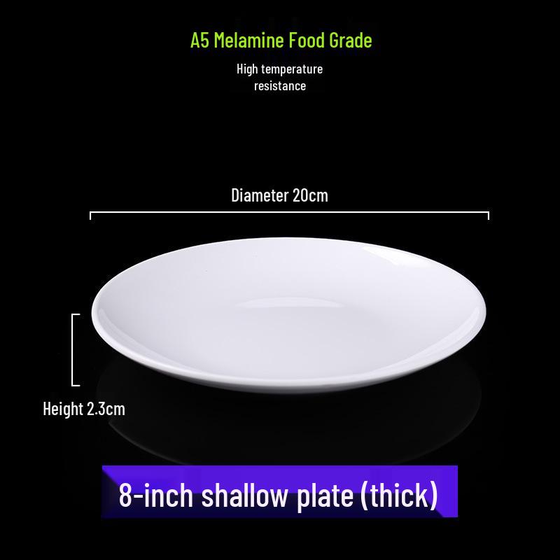 A5 Round Commercial Plastic Buffet and Fast Food Plate for Rice or Soup