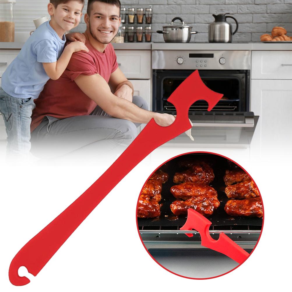 Oven Anti Scald Pull Rod with Longer Handle Silicone Oven Rack Push Pull Tool for Air Fryer Convection Oven Kitchen