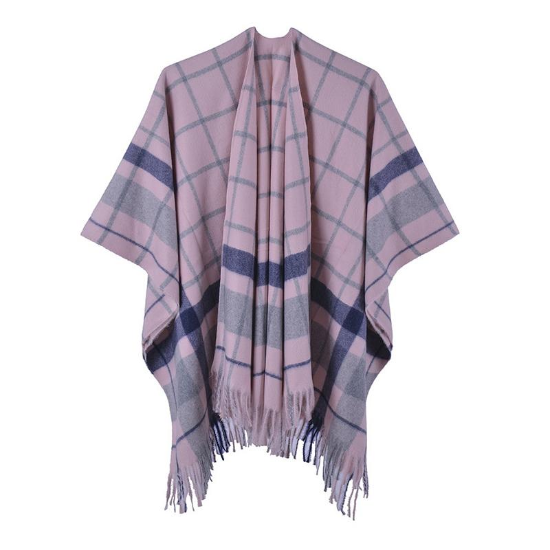 Luxury Design Imitation Cashmere Women Scarf Winter Plaid Poncho Tassel Wrap Shawl Capa Para Mujer Pashmina Chales Echarpe Hiver