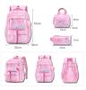Pink  2026 Fashion Love Pendant 3-Piece Set School Backpack Butterfly Decoration Backpacks Student Girl Lovely Princess School Bags