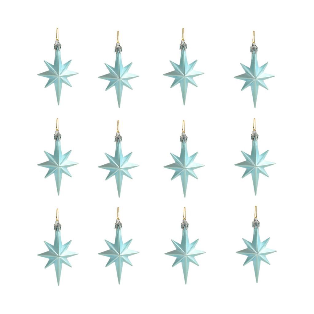 12Pcs Christmas Star Ornaments Nordic for Window Walls Christmas Stockings