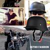 Deutscher Stil Motorrad Halbhelm Open Face Cruiser Chopper Biker Totenkopfkappen Helm Fahrradschutzkappen