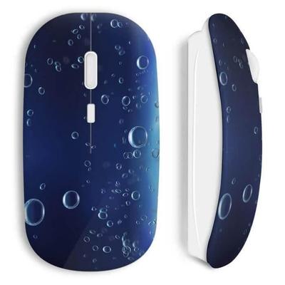 Wireless Mouse - Bubbles - Blue - USB - WiFi - Compatible Mac and PC