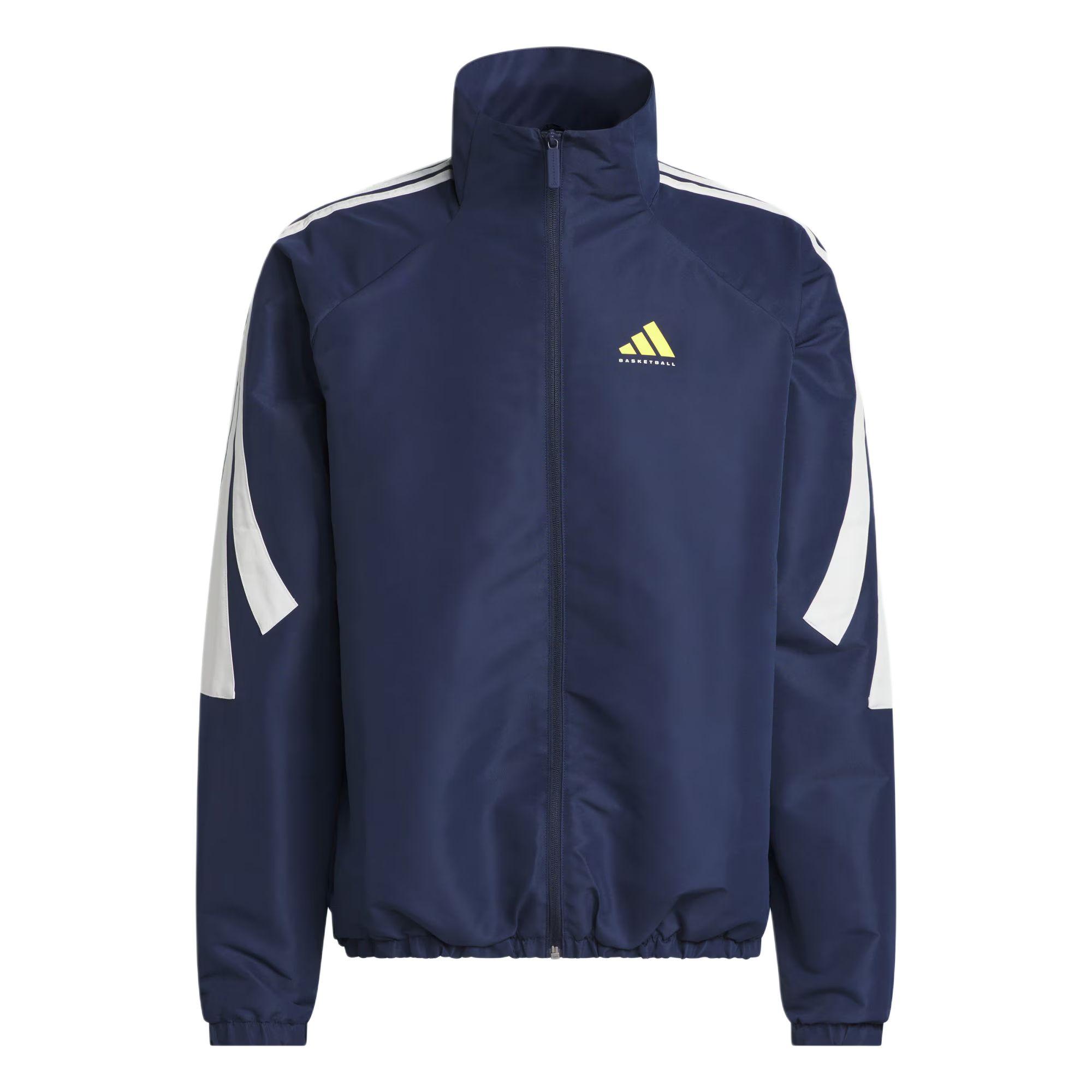 Adidas Basketball Woven Track Top Loose Fit Zip Long Sleeve Jacket Unisex Tops KB7531 3XL