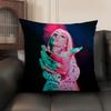 AAva MMax Pop Singer Cushion Cover Natural Linen Organic Fabric DoubleSided Printing Sofa Home Decor Gift Pillow Case