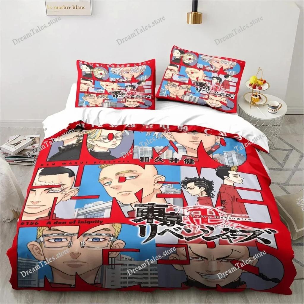 Anime Tokyo Revengers Ryuguuji Ken Sano Manjiro Duvet Cover Cartoon Bedding Sets Bed Set Quilt Comforter Covers Luxury Gift741