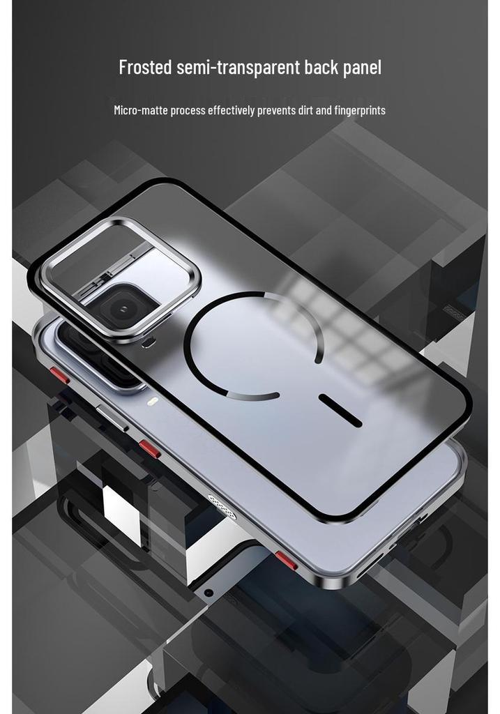 VIVO IQOO15ULTRA Magnetic Metal Frame Drop-proof Case with Ring