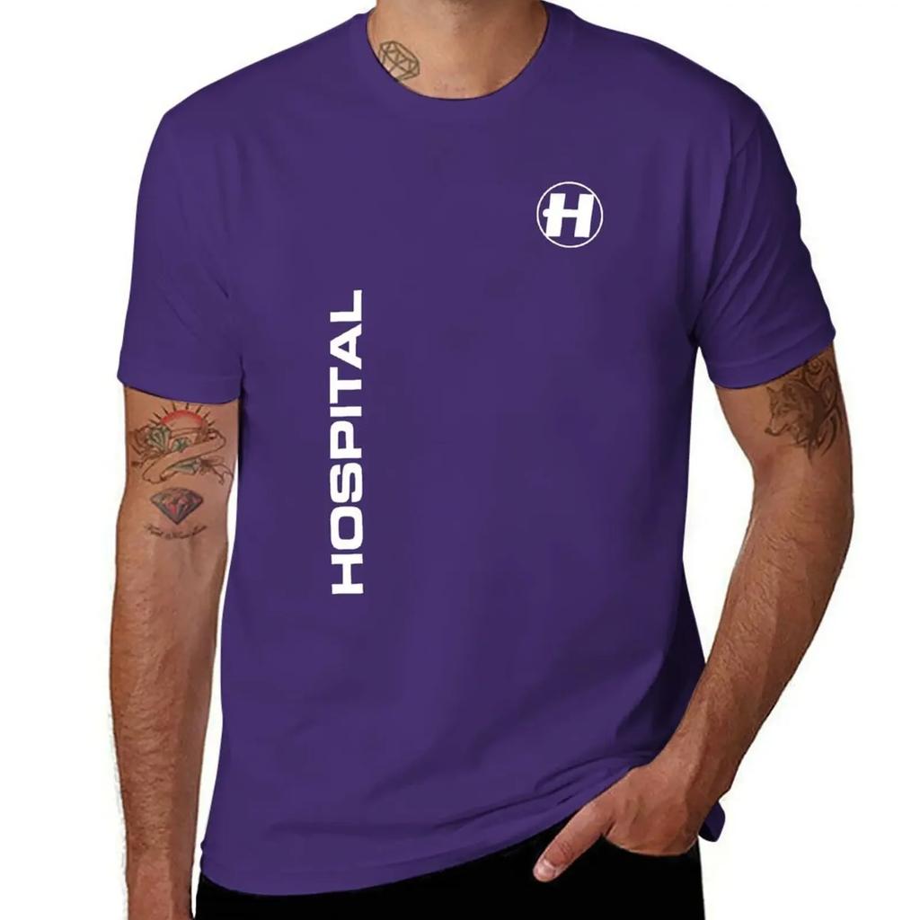Hospital Records Merch Hospital Records T-Shirt Blouse Oversized Blue Archive Summer Top Big and Tall T Shirts for Men