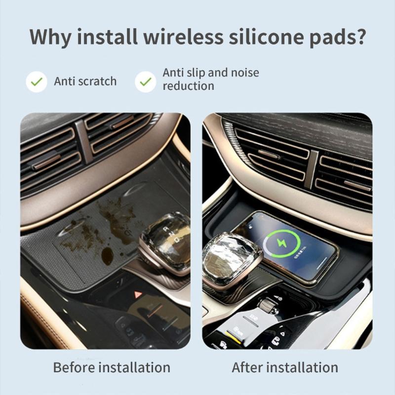 Wireless Chargers Pad Automotive Interior Accessory Anti Slip Mat Protection Soft Silicone Pad for DENZA D9 Flexible Pad