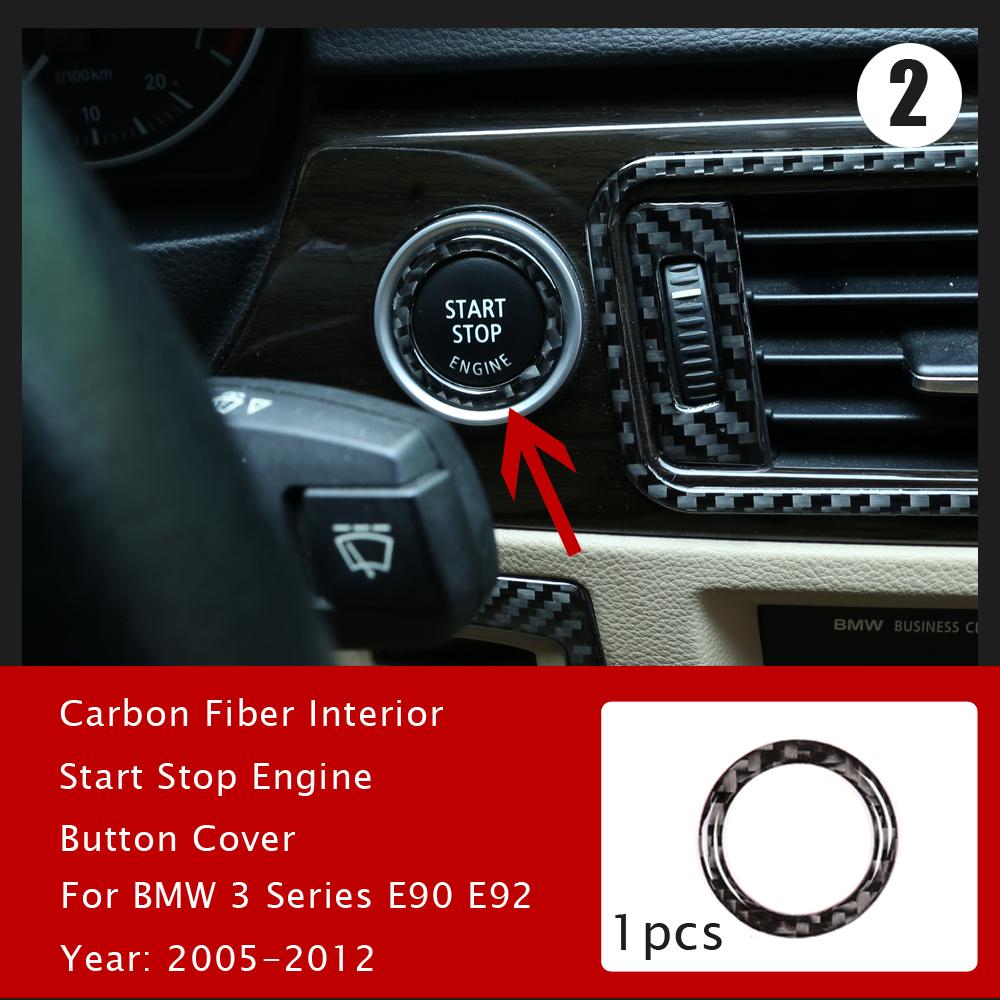 Autocolante din fibră de carbon pentru cadru de consolă auto pentru BMW Seria 3 E90 E92 E93 Panou de control central al mașinii AC Covers Styling auto