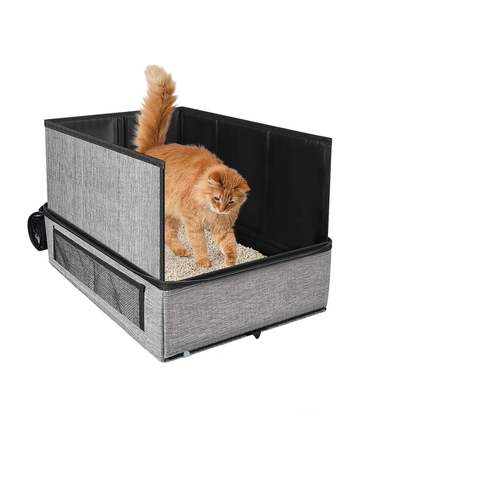 

New Foldable Litter Bag, Wear-Resistant Fabric Travel Pet Supply One Size