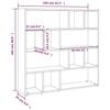 VidaXL Bookcase-Room Divider Sonoma Oak 105x24x102 Cm 823248