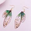 Vintage Personality Butterflies Wing Colorful Butterfly Wings Earrings for Women Cool Women Earring Gift